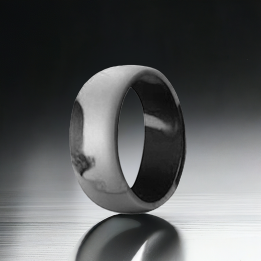 Arc Edge Black Camo Silicone Wedding Rings For Men