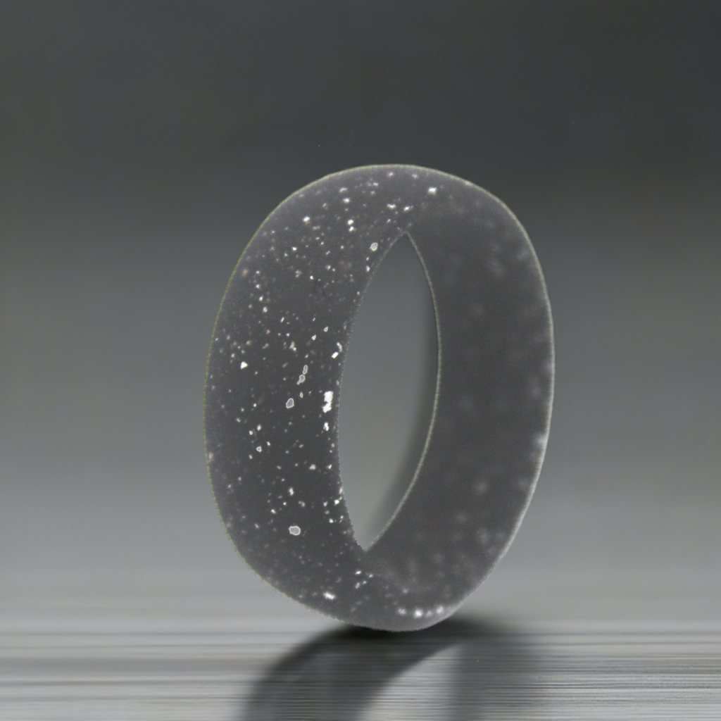 Black Marble Silicone Rings