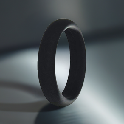 Black Silicone Rings For Women 5mm