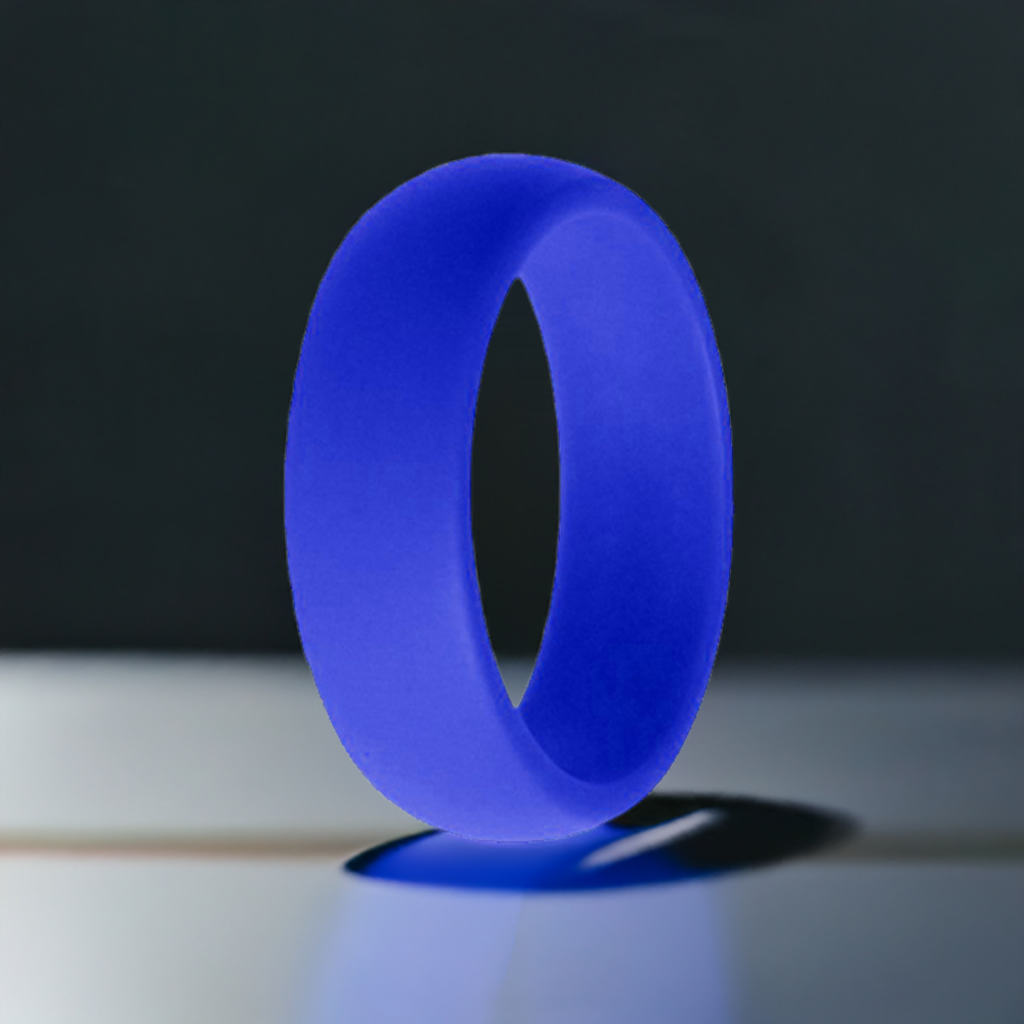 Classic Men's Blue Silicone Rings