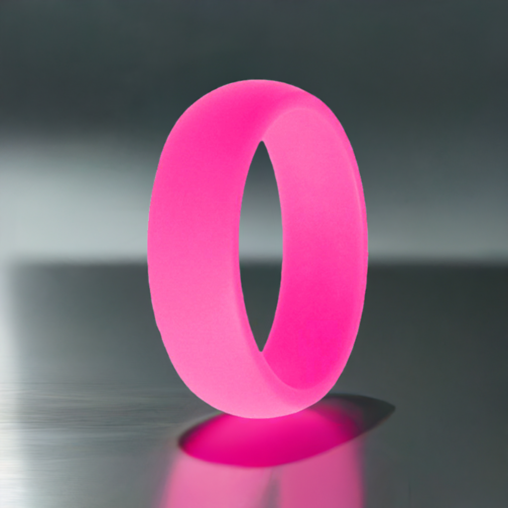 Classic Men's Fuchsia Silicone Rings