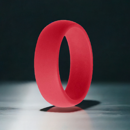 Classic Men's Red Silicone Rings