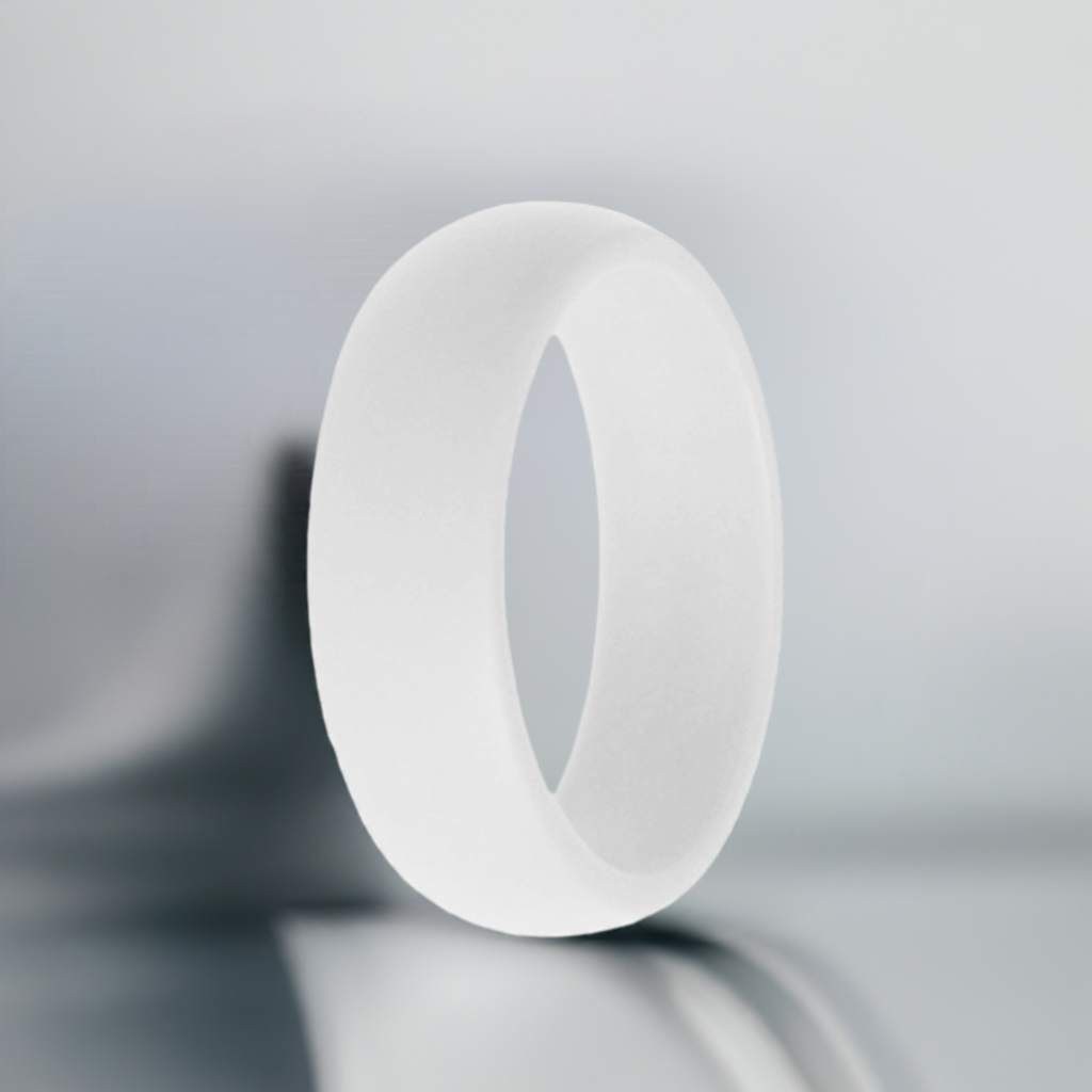 Classic Men's White Silicone Rings