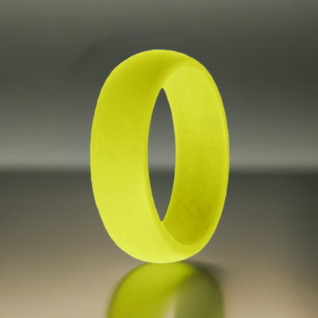 Classic Men's Yellow Silicone Rings