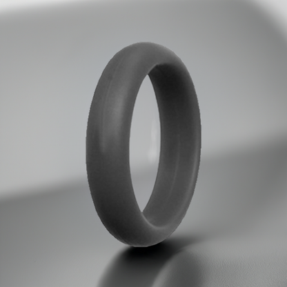 Dark Gray Silicone Rings For Women 5mm