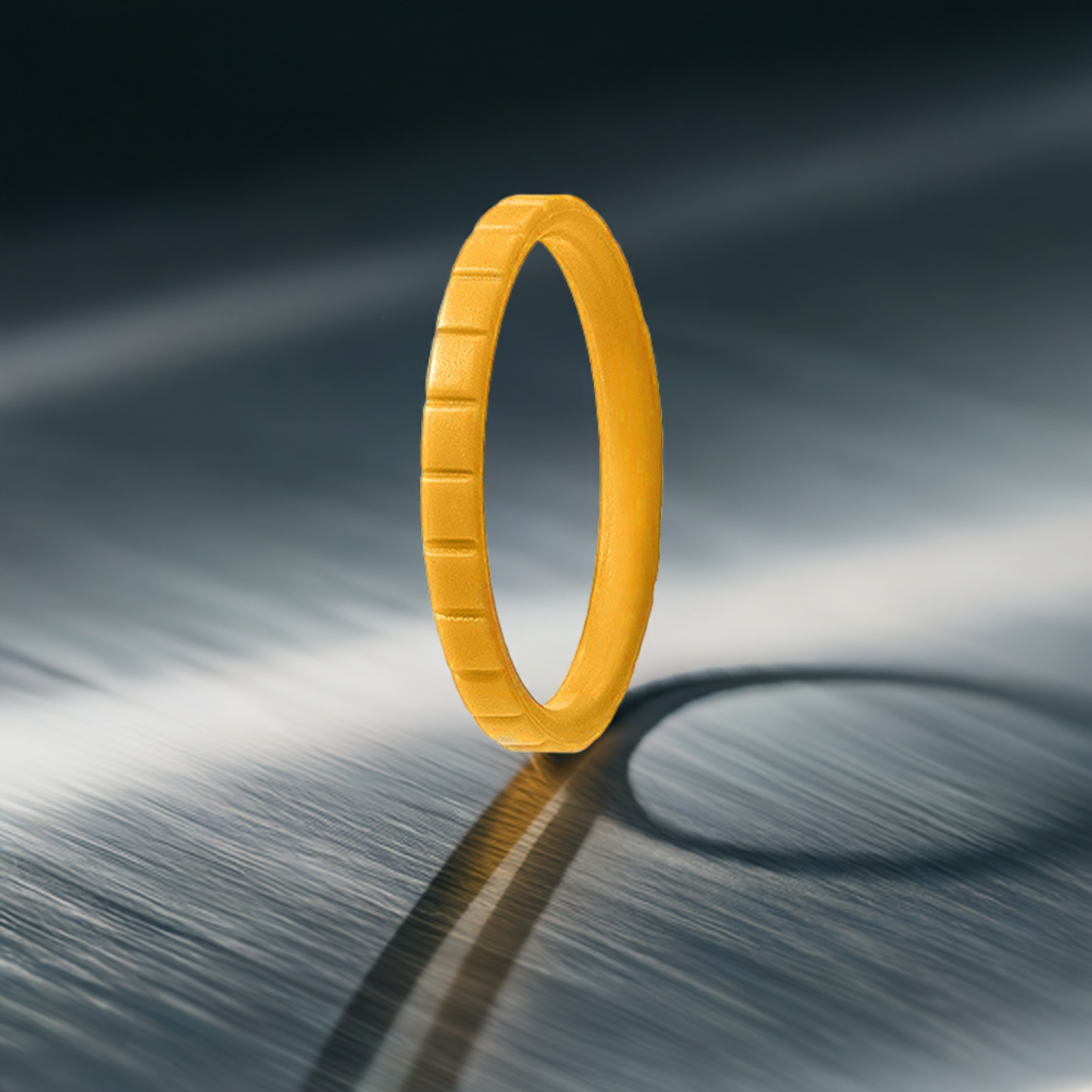 Gold Cute Step Stackable Silicone Rings For Women