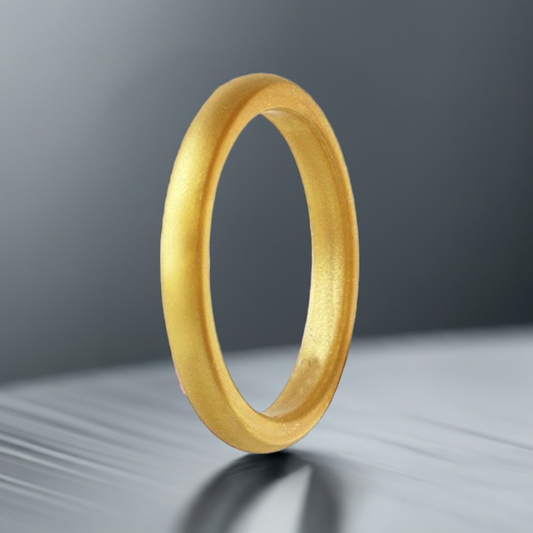 Gold Women's Thin Silicone Rings And Wedding Bands