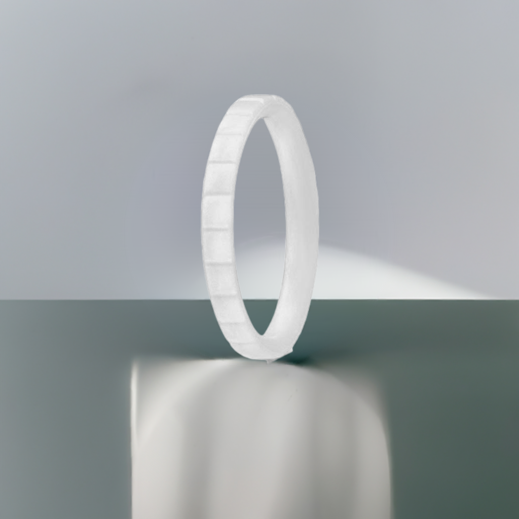 Light Gray Cute Step Stackable Silicone Rings For Women