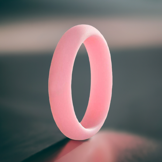 Pink Silicone Rings For Women 5mm