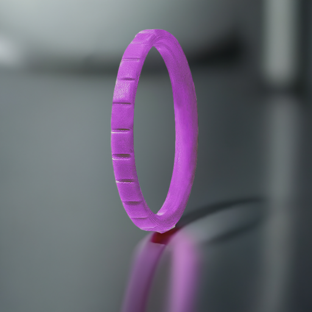 Purple Cute Step Stackable Silicone Rings For Women