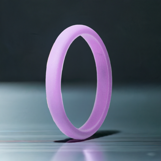 Purple Women's Thin Silicone Rings And Wedding Bands