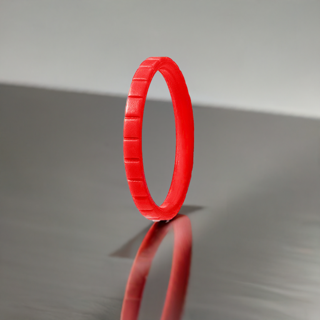 Red Cute Step Stackable Silicone Rings For Women