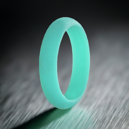 Turquoise Silicone Rings For Women 5mm