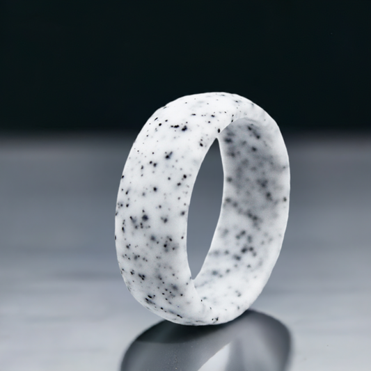 White Marble Silicone Rings