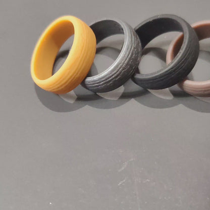 Tree Bark Silicone Rings