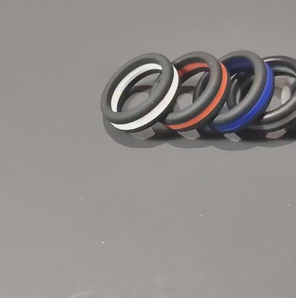 Stripe Silicone Rings