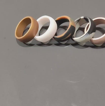 Arc Edge Silicone Rings