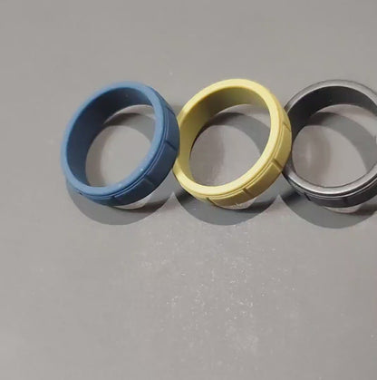 Square Pattern Silicone Rings