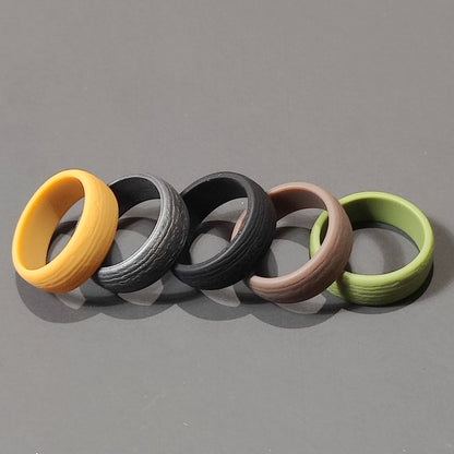 Tree Bark Silicone Rings