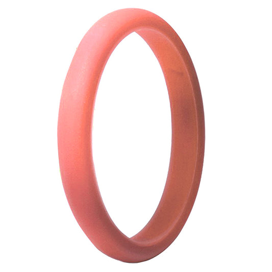 Women's Thin Coral Silicone Rings And Wedding Bands