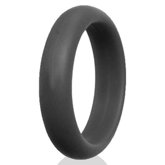 Dark Gray Silicone Rings For Women 5mm