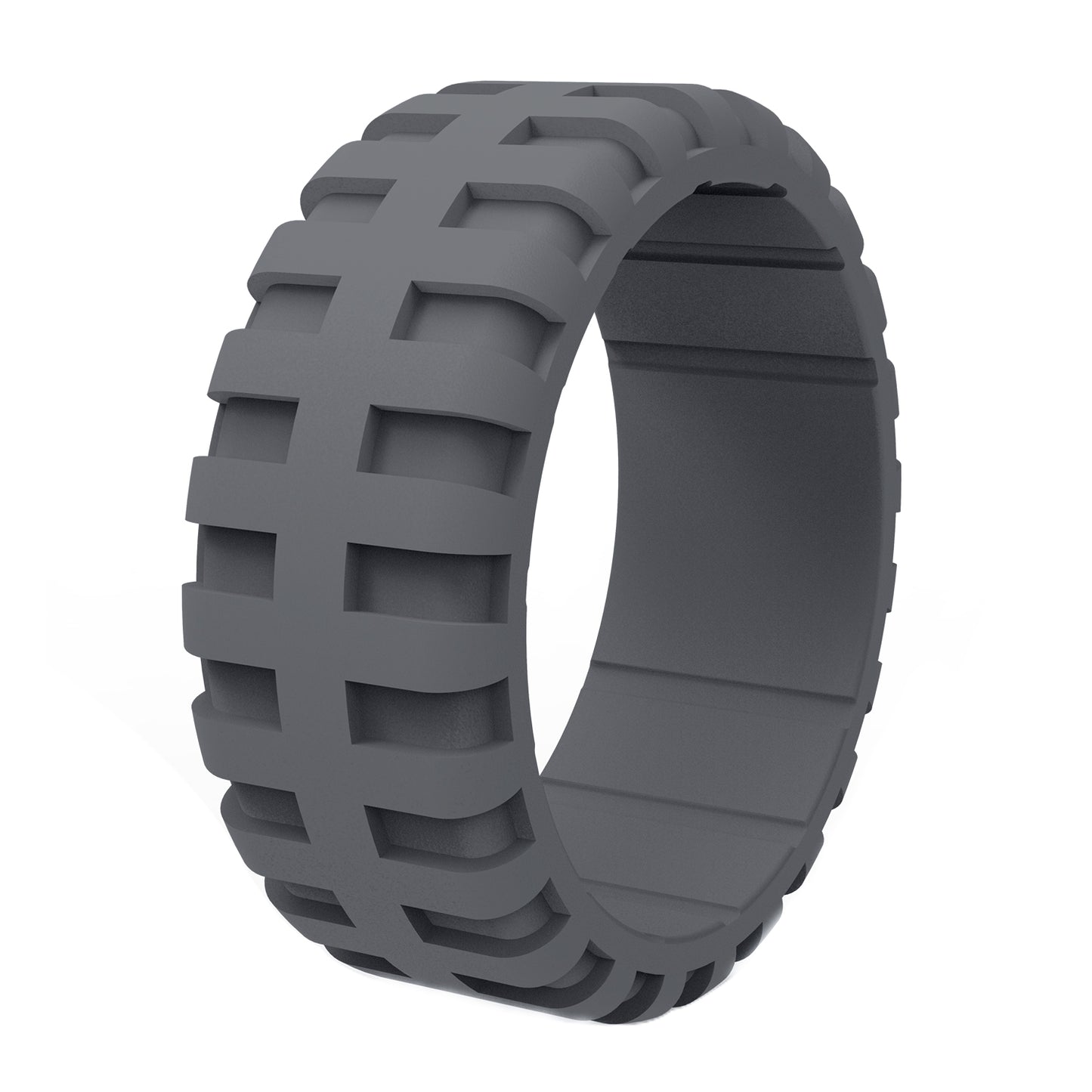 Dark Gray Tire Silicone Wedding Rings For Men