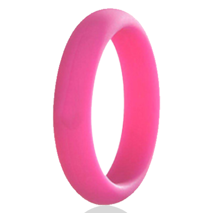 Fuchsia Silicone Rings For Women 5mm