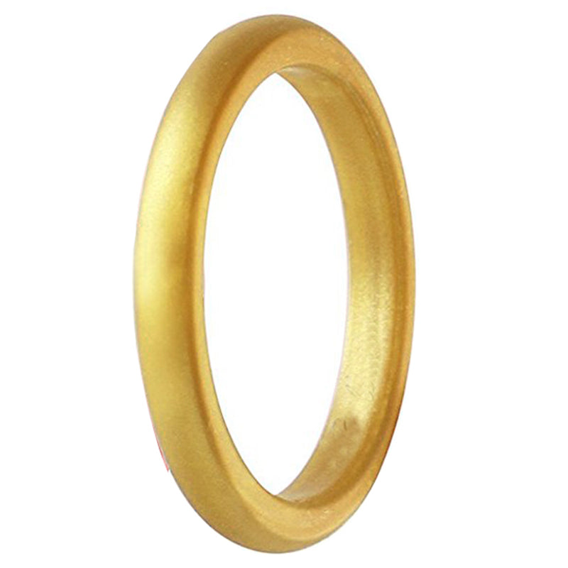 Women's Thin Gold Silicone Rings And Wedding Bands