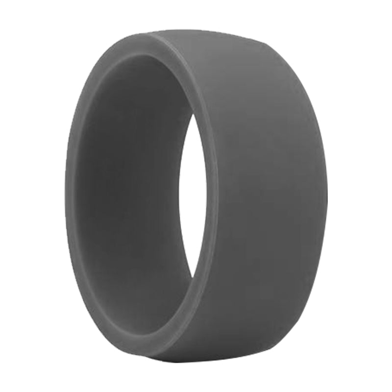 Flat Edge Gray Silicone Rings