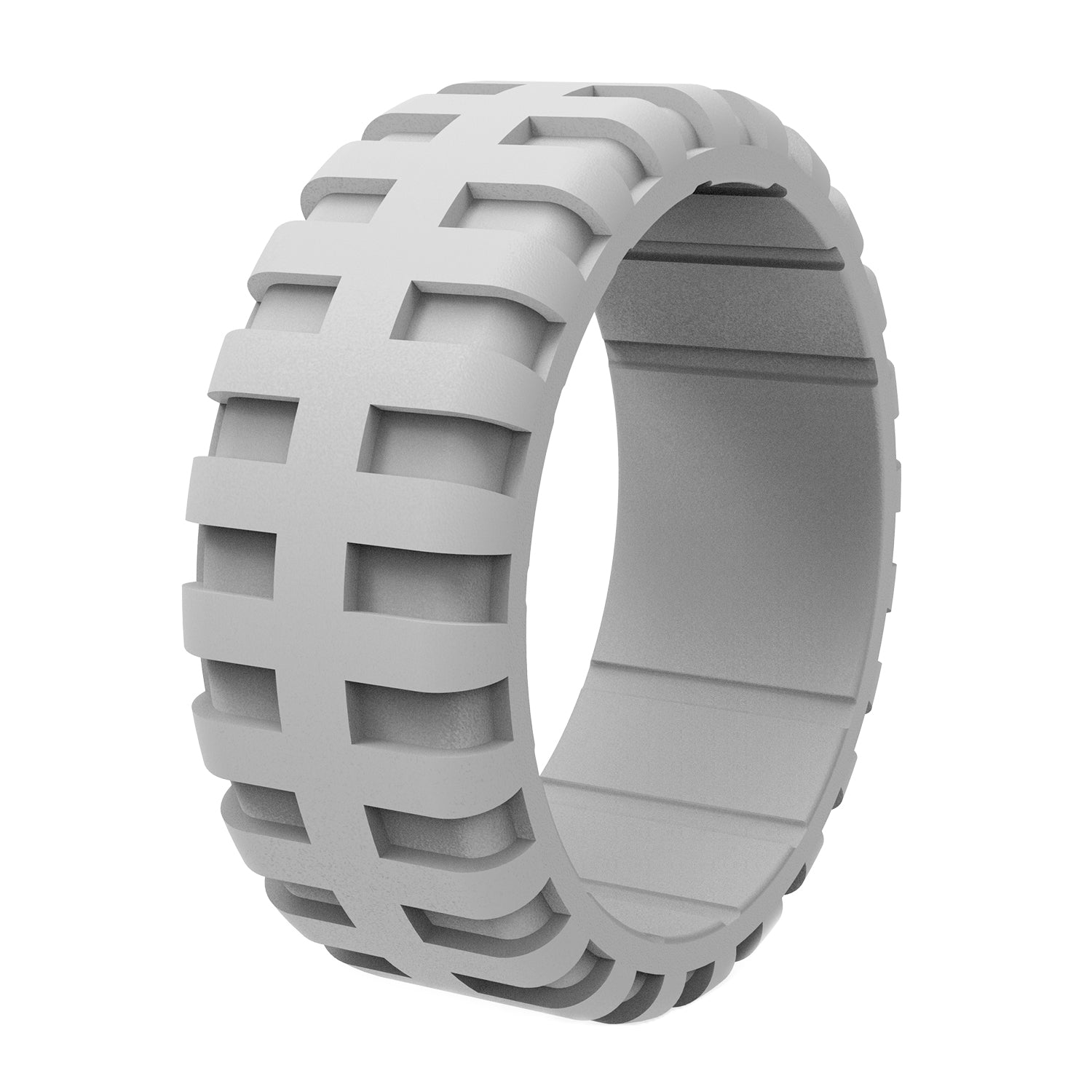 Light Gray Tire Silicone Wedding Rings For Men