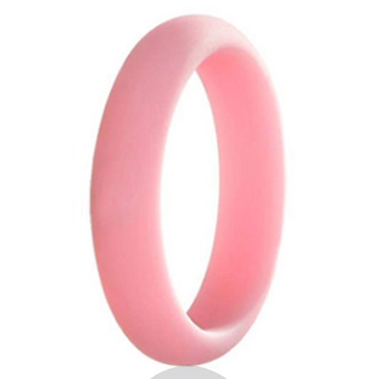 Pink Silicone Rings For Women 5mm