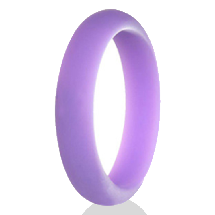 Purple Silicone Rings For Women 5mm