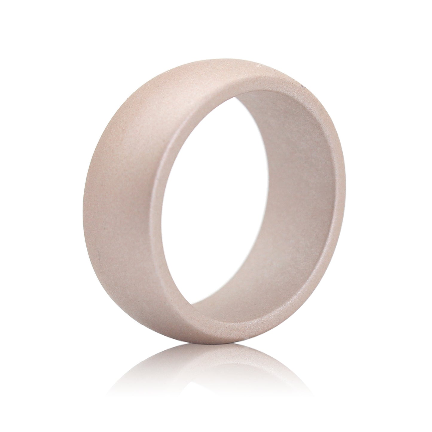 Arc Edge Rose Gold Silicone Wedding Rings For Men