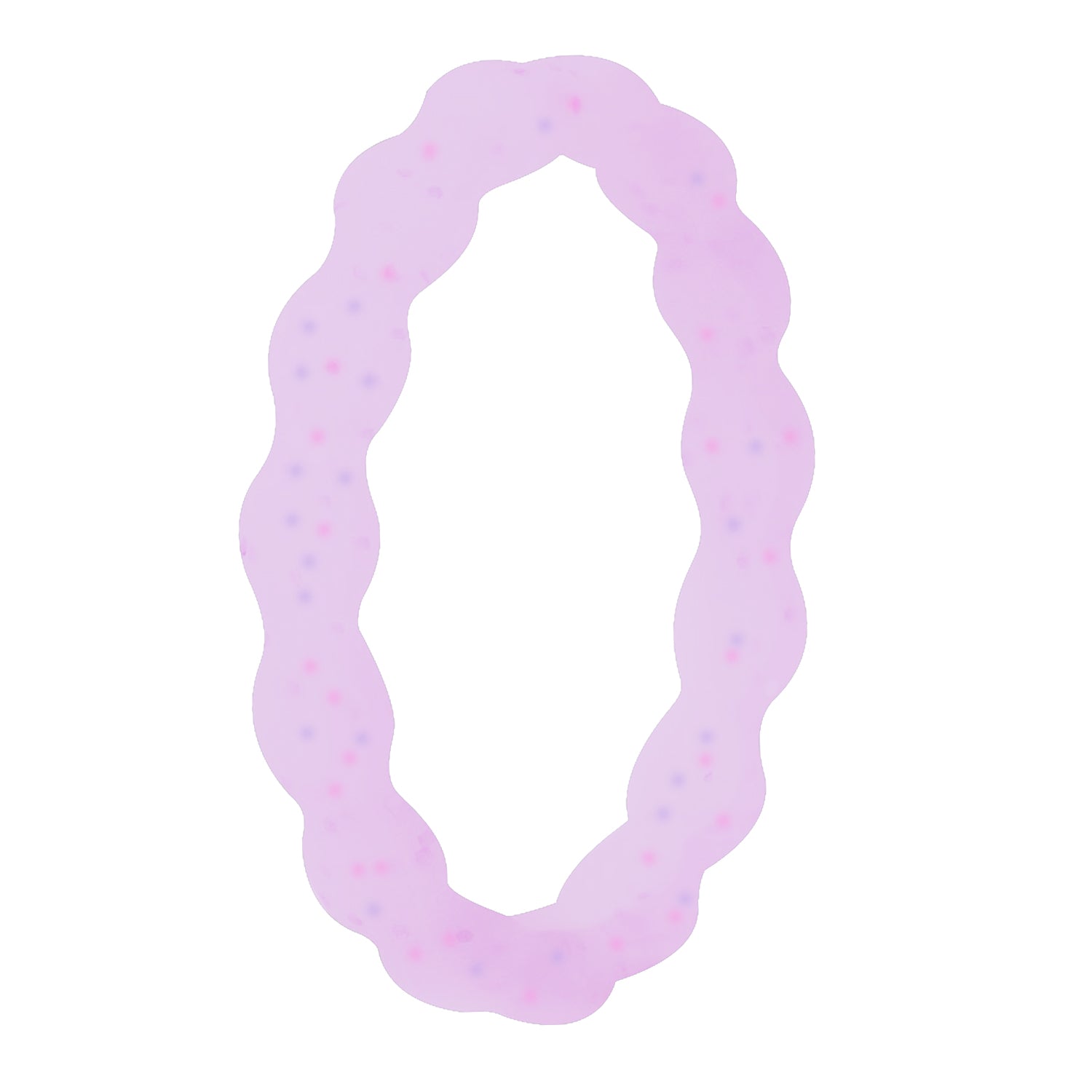 Best Stackable Transparent With Purple Glitter Wavy Silicone Rings For Women