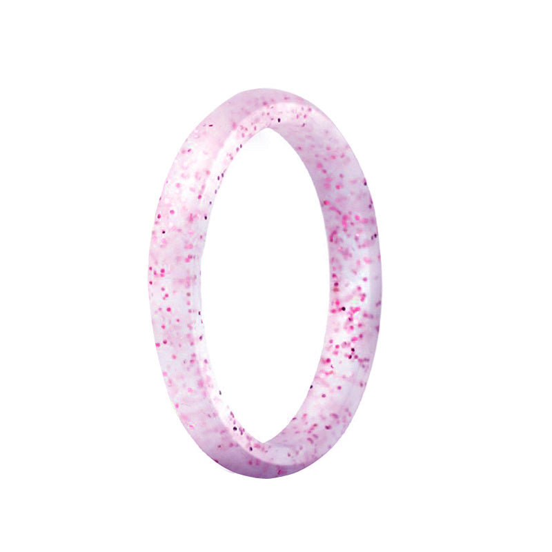 Sparkly Transparent With Purple Glitter Silicone Rings For Women