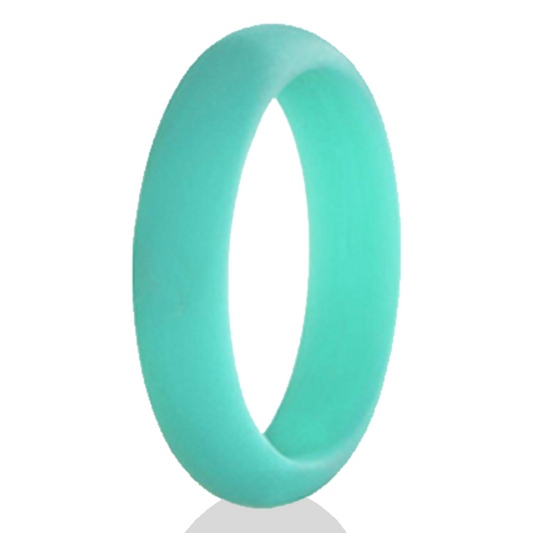 Turquoise Silicone Rings For Women 5mm