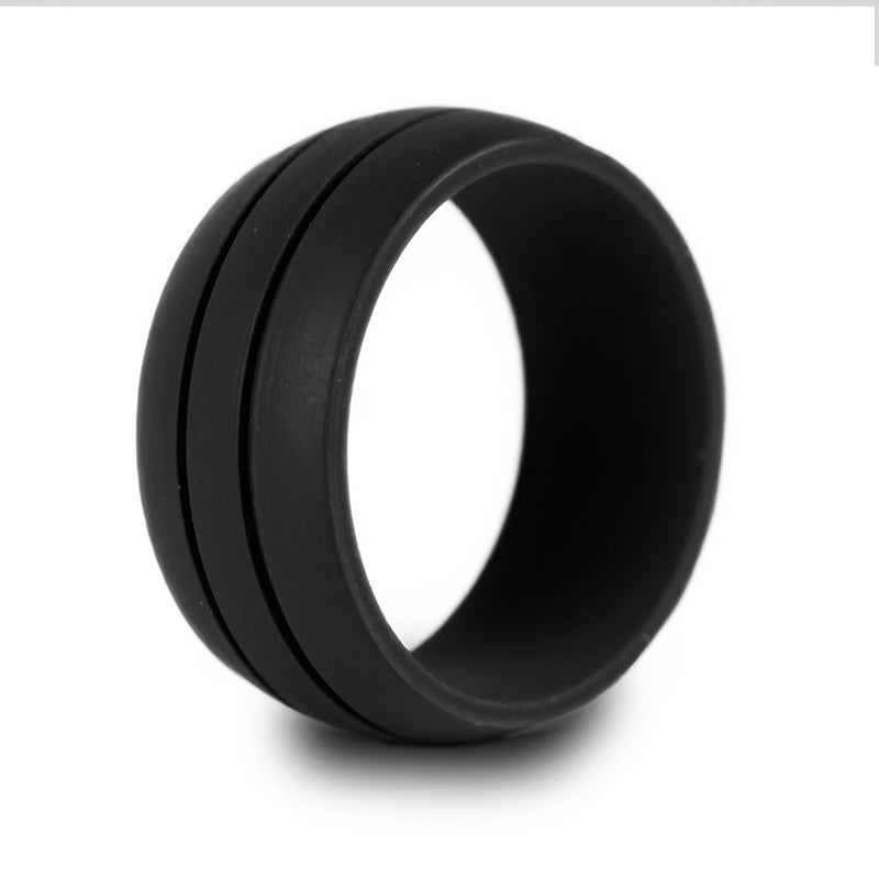 Wide Dual Groove Silicone Rings – CheapSiliconeRings
