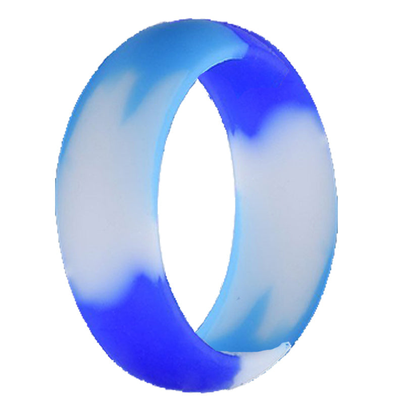 Classic Men's Blue Silicone Rings