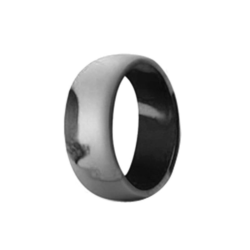 Arc Edge Black Camo Silicone Wedding Rings For Men