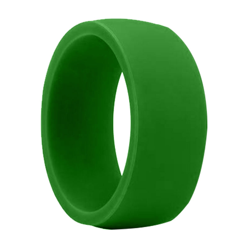 Flat Edge Green Silicone Rings