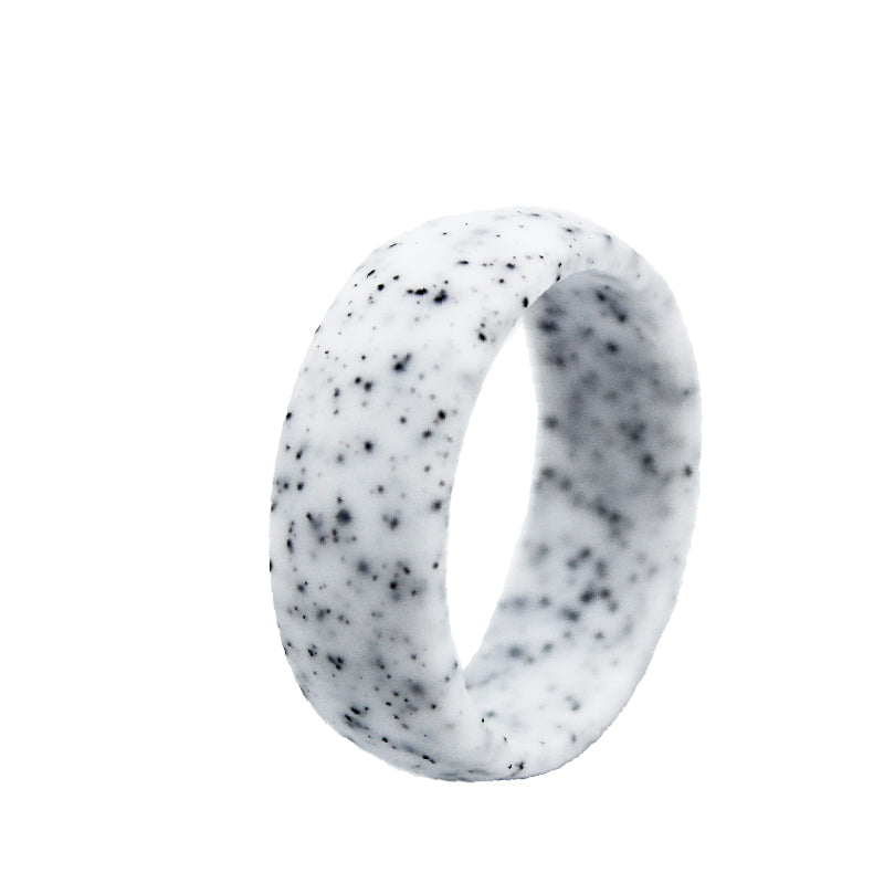 White Marble Silicone Rings