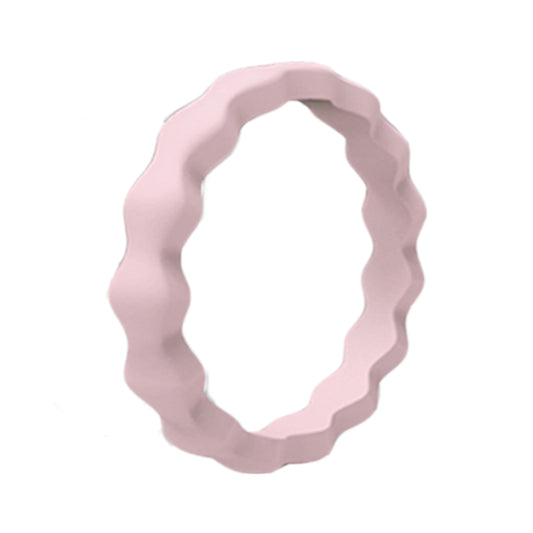 Best Stackable Pink Wavy Silicone Rings For Women