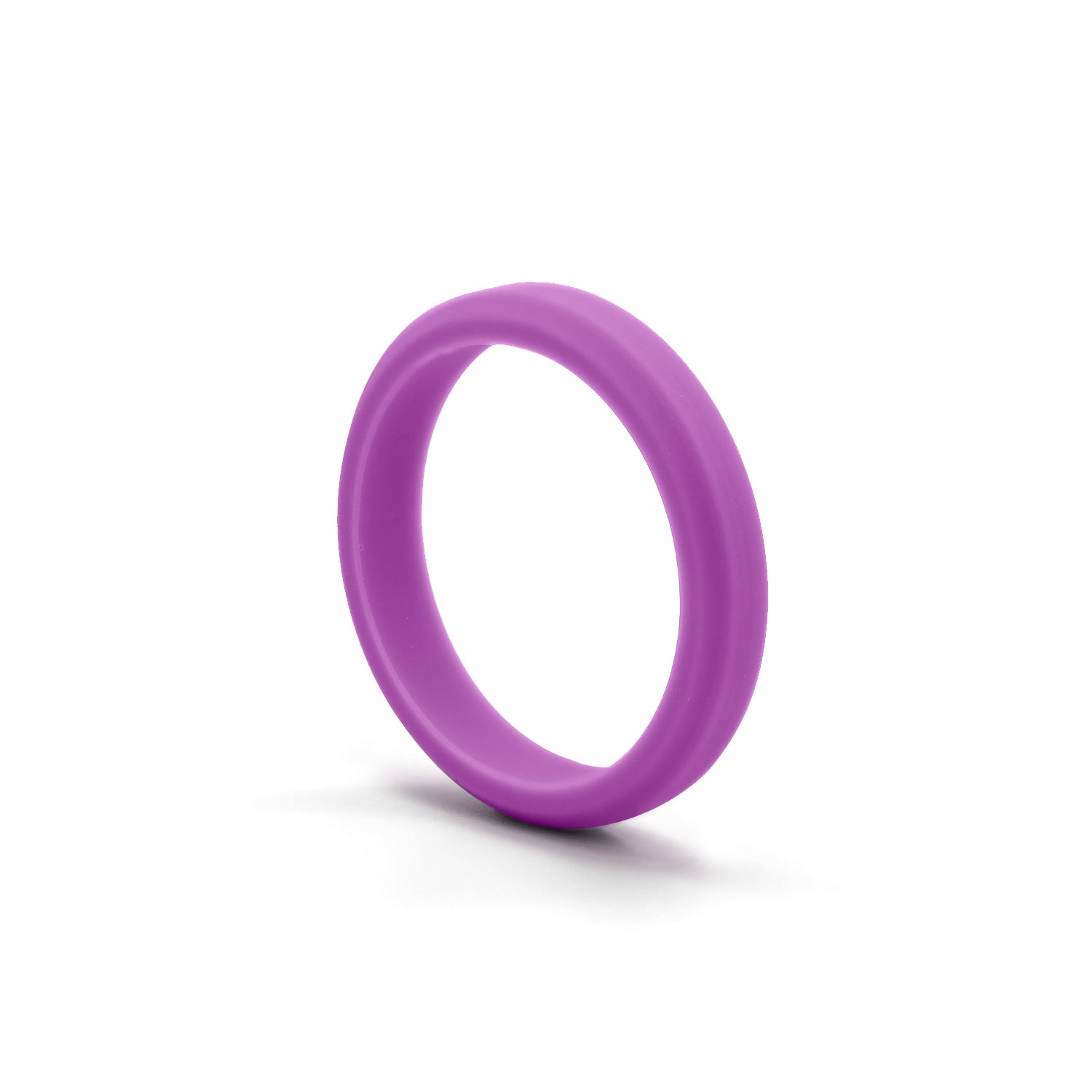 Purple Bevel Silicone Rubber Rings For Women