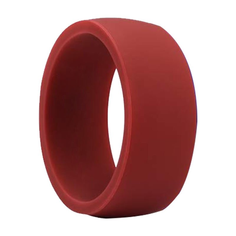 Flat Edge Red Silicone Rings