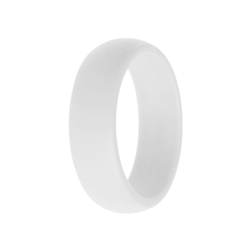 Classic Men's White Silicone Rings