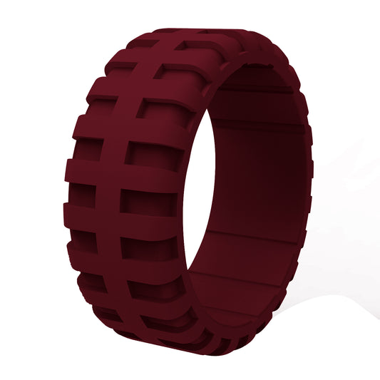 Red Tire Silicone Wedding Rings For Men